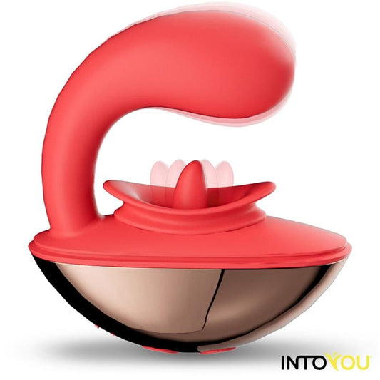 INTOYOU App Series Rondy Estimulador Clítoris y Punto G con Vibración y Lengua pentru Juegos Eróticos de Pareja