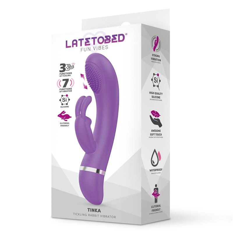 LATETOBED Tinka Vibrador Conejito con Movimiento Tickling