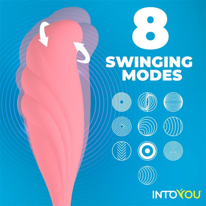 Huevo Vibrador con Movimiento Waving con APP USB INTOYOU APP SERIES