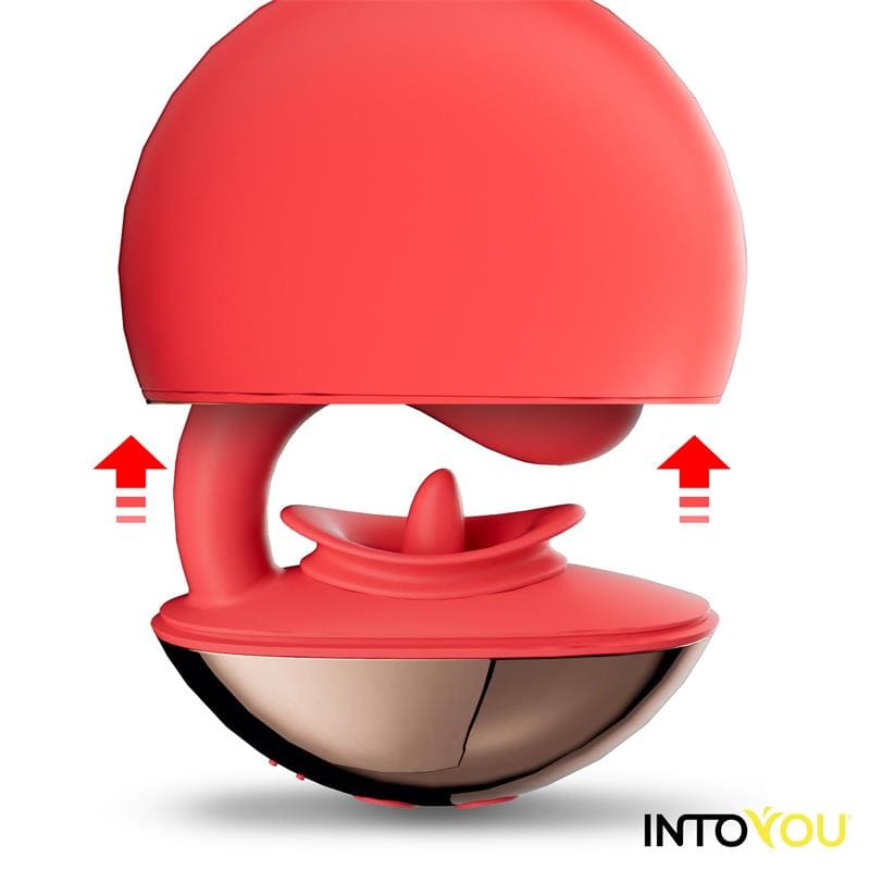 INTOYOU App Series Rondy Estimulador Clítoris con Vibración y Lengua, perfecto para juegos eróticos de pareja y la estimulación del punto g