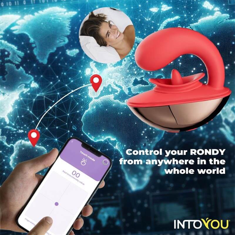 INTOYOU APP SERIES Rondy Estimulador Clítoris controlado por smartphone desde cualquier lugar del mundo, juguetes eróticos pareja.