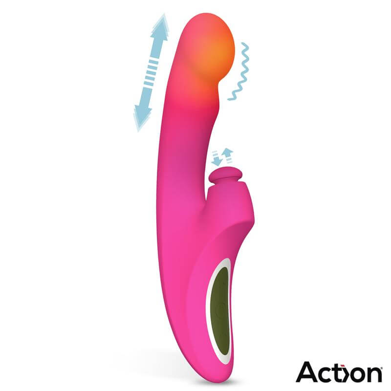 ACTION ENLES Vibrador Con BEATING BALL, THRUSTING Y FUNCIÓN DE CALOR - Estimulación Clítoris y Punto G