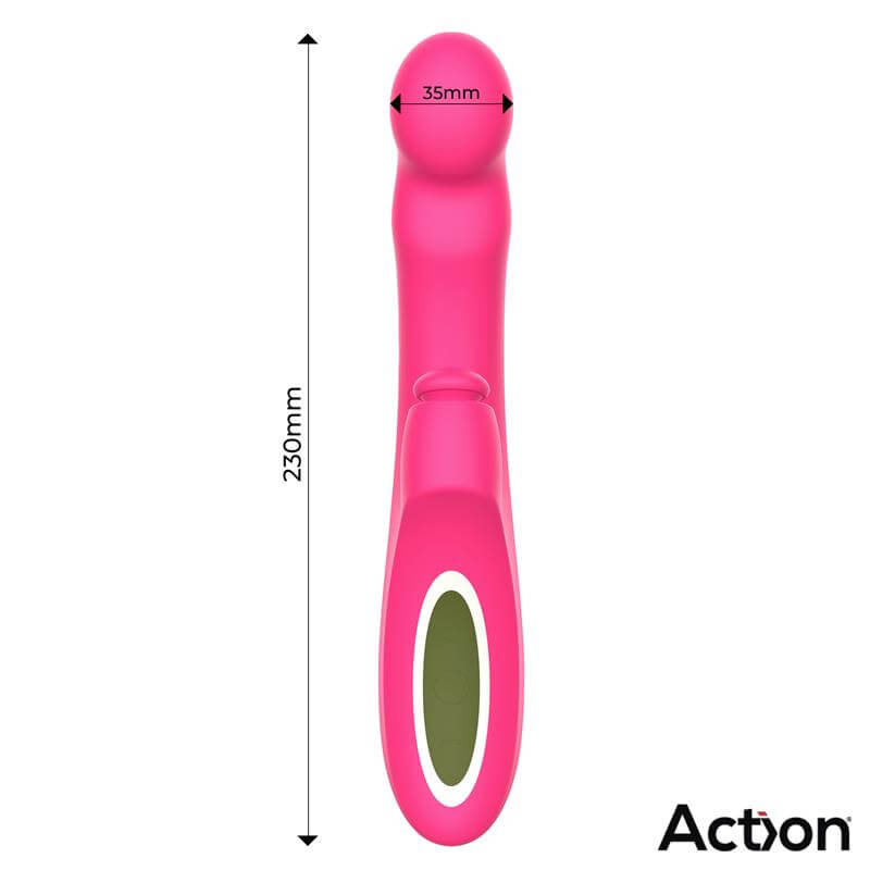 ACTION ENLES Vibrador Con BEATING BALL, THRUSTING Y FUNCIÓN DE CALOR - Estimulación Clítoris y Punto G