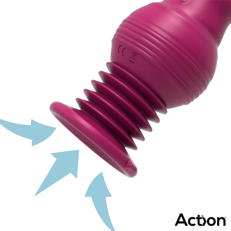 ACTION ROCKET Vibrador Thursting Ultra Jet Thruster Con Ventosa