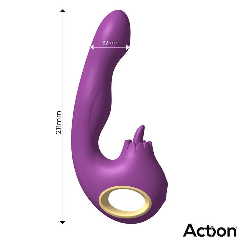 ACTION TOKA Vibrador con Oscilación 360º y Lengua Estimuladora