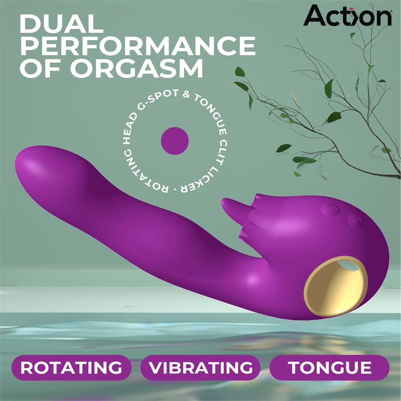 ACTION TOKA Vibrador con Oscilación 360º y Lengua Estimuladora