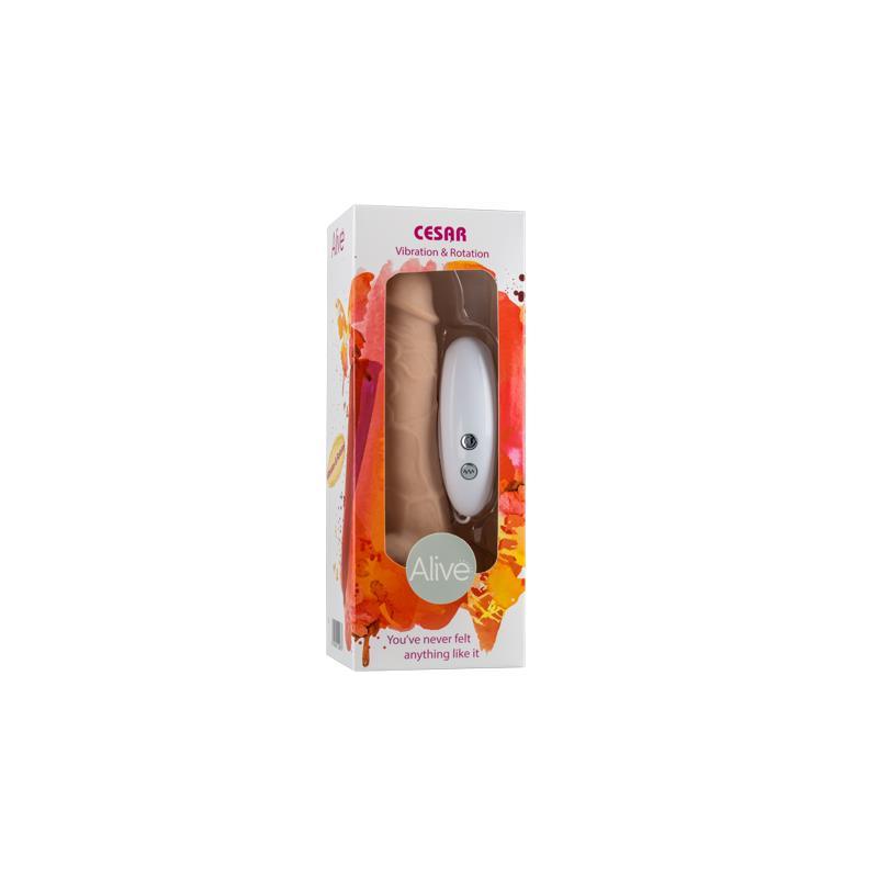ALIVE Vibrador Dildo Rotador CESAR V.R FUTURE SKIN 18 CM