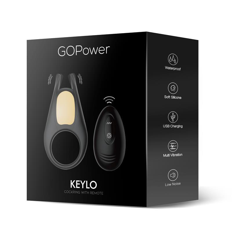 Anillo Para El Pene Con Control Remoto y Luces Led USB GOPOWER KEYLO