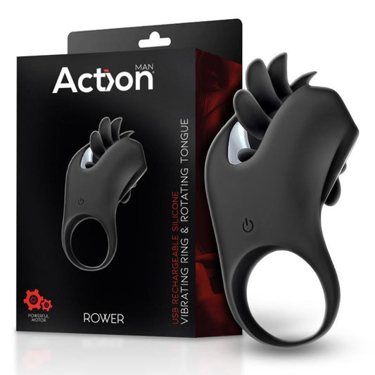 Anillo Vibrador Con Lengua Rotadora ACTION ROWER