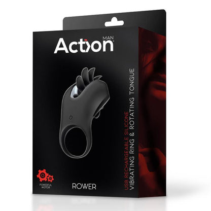 Anillo Vibrador Con Lengua Rotadora ACTION ROWER