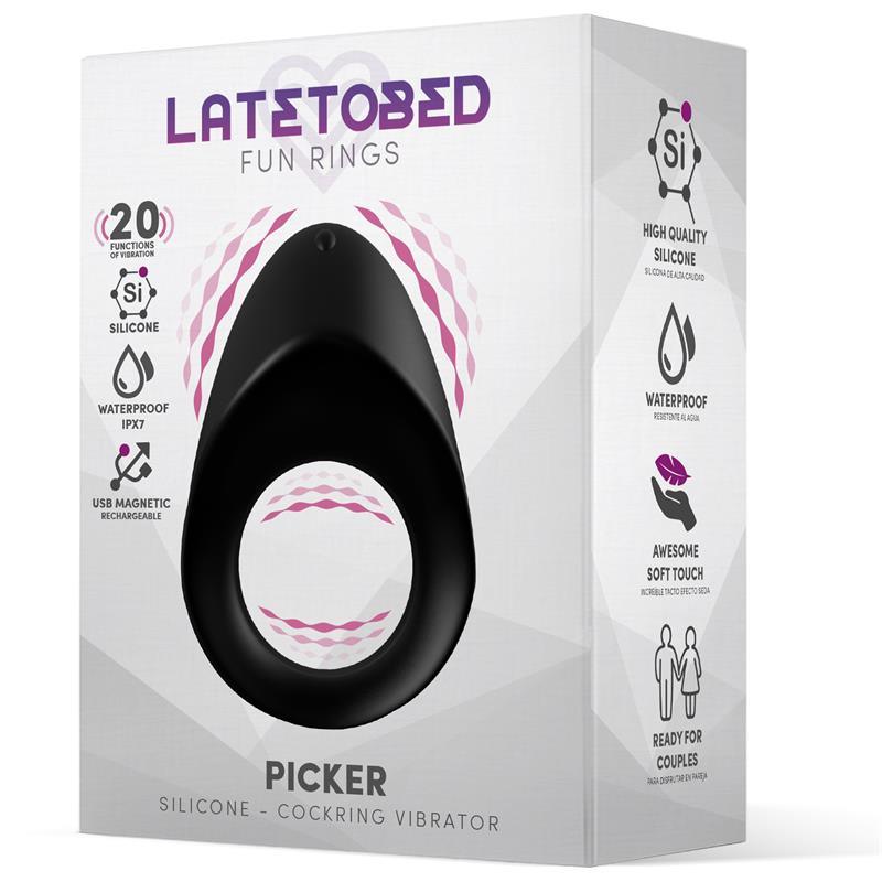 Anillo Vibrador Para Parejas Silicona LATETOBED PICKER