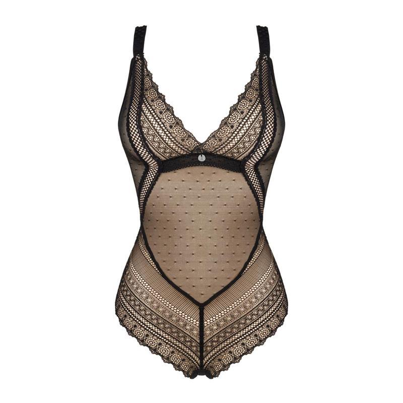 Body Negro Semitransparente ESTIQUA OBSESSIVE