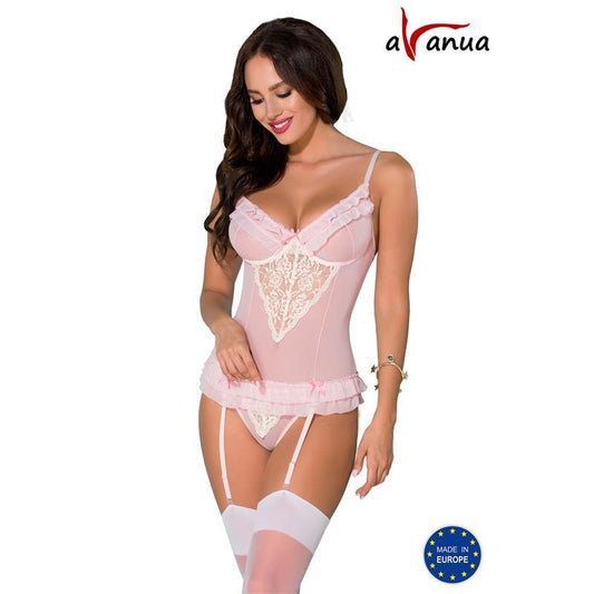 Corsé Con Tanga Rosa Sexy AVANUA SISI - Quarto Secret