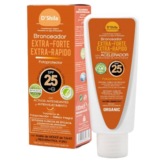 Crema Solar Corporal SPF25 Activador Bronceado 100ml Shila