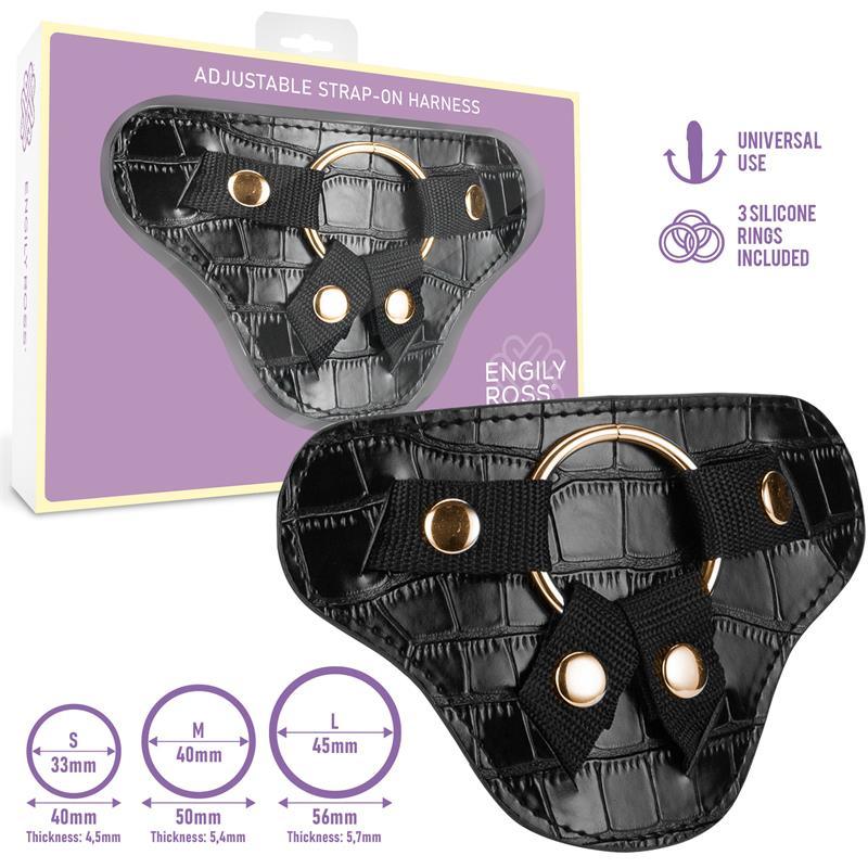 Dildo Arnés Universal Ajustable 3 Anillo De Silicona BY ENGILY ROSS
