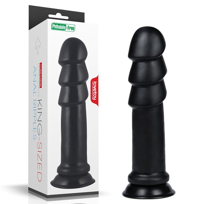 Dildo King Sized Anal R RIPPLES 28 cm NEGRO LOVETOY - Quarto Secret