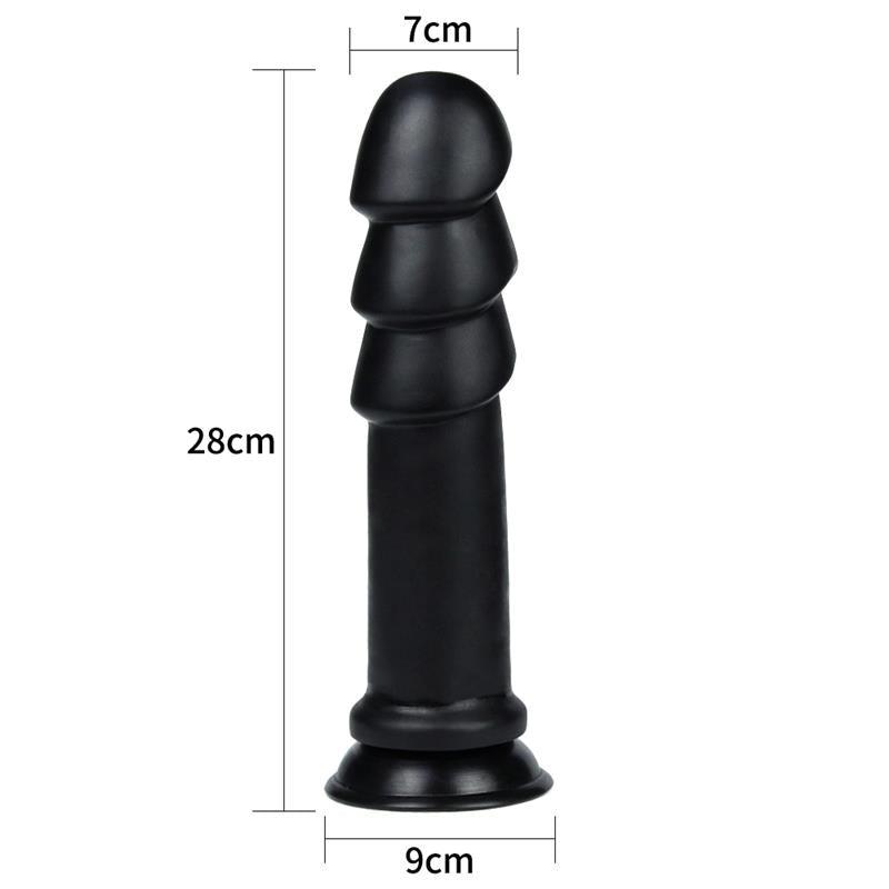 Dildo King Sized Anal R RIPPLES 28 cm NEGRO LOVETOY