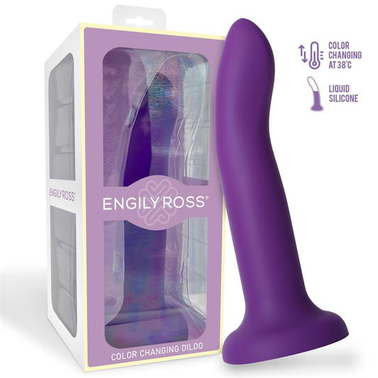 Dildo Que Cambia Color Púrpura o Rosa BY ENGILY ROSS TALLA L 21 CM - Quarto Secret