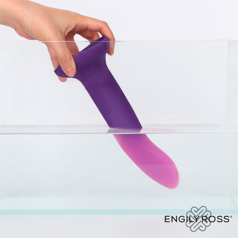 Dildo Que Cambia Color Púrpura o Rosa BY ENGILY ROSS TALLA L 21 CM