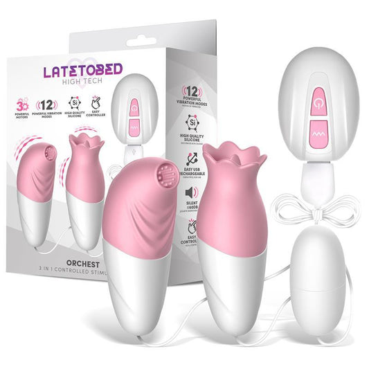 Estimulador De Clitoris 3 EN 1 Con Control Remoto LATETOBED ORCHEST