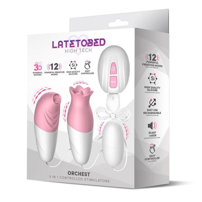 Estimulador De Clitoris 3 EN 1 Con Control Remoto LATETOBED ORCHEST