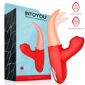 Estimulador Doble Con Lengua y Pulsación INTOYOU