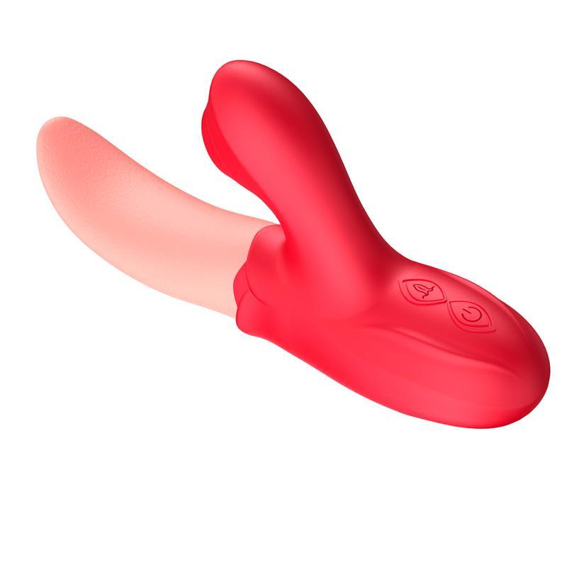 Estimulador Doble Con Lengua y Pulsación INTOYOU