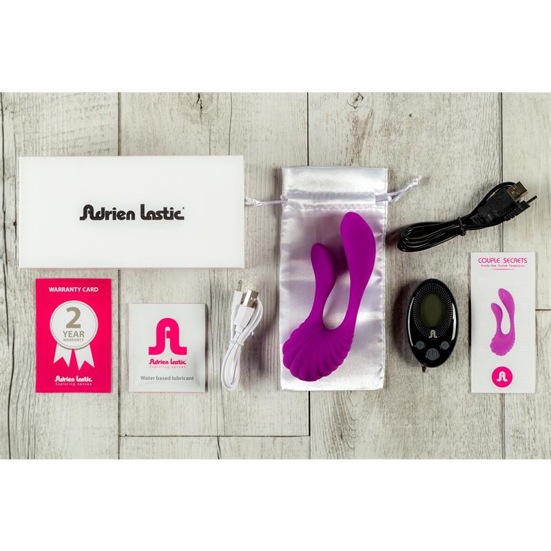Estimulador Femenino Couple Secrets + Control LRS SILICONA ADRIEN LASTIC