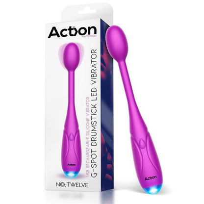 Estimulador Femenino Luz Led SILICONA USB ACTION NO. TWELVE