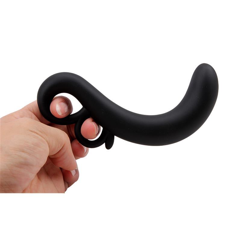 Estimulador Punto G TWO - FINGER SILICONA NEGRO CHISA