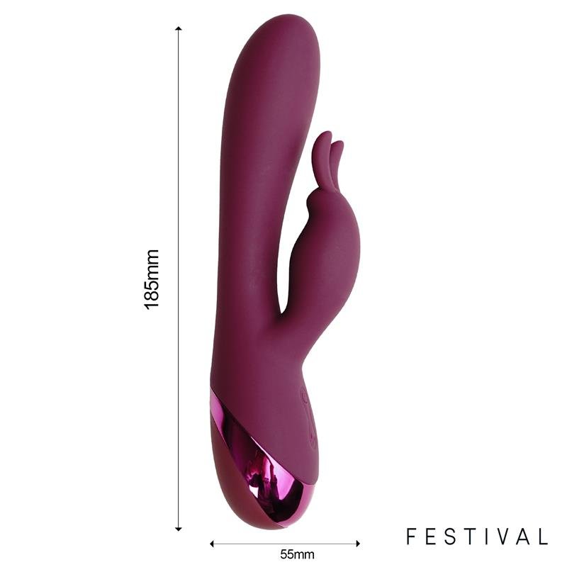FESTIVAL BROLE Vibrador Conejito USB ROJO