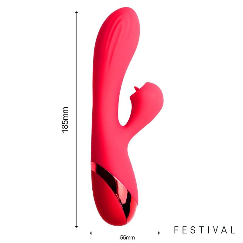 FESTIVAL TURNA Vibrador Femenino USB ROJO