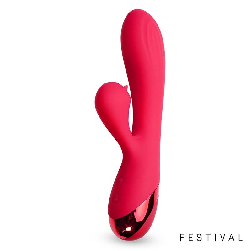 FESTIVAL TURNA Vibrador Femenino USB ROJO