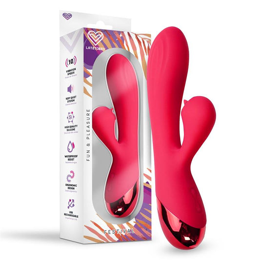 FESTIVAL TURNA Vibrador Femenino USB ROJO