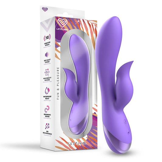 FESTIVAL Vibrador Femenino Punto G ENGAR USB PÚRPURA