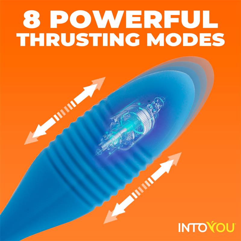 Huevo Vibrador Azul con Up and Down Thrusting y APP USB INTOYOU APP SERIES