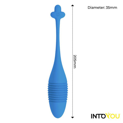 Huevo Vibrador Azul con Up and Down Thrusting y APP USB INTOYOU APP SERIES