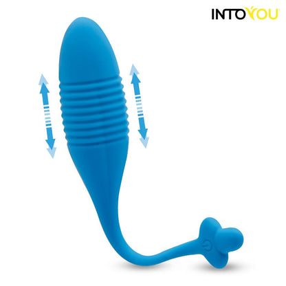 Huevo Vibrador Azul con Up and Down Thrusting y APP USB INTOYOU APP SERIES