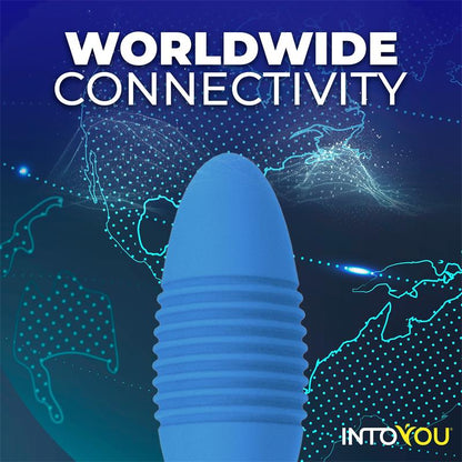 Huevo Vibrador Azul con Up and Down Thrusting y APP USB INTOYOU APP SERIES