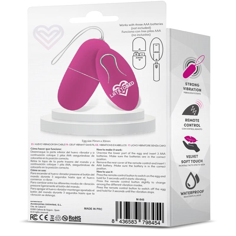 Huevo Vibrador Con Control Remoto LATETOBED ECOPURPLE