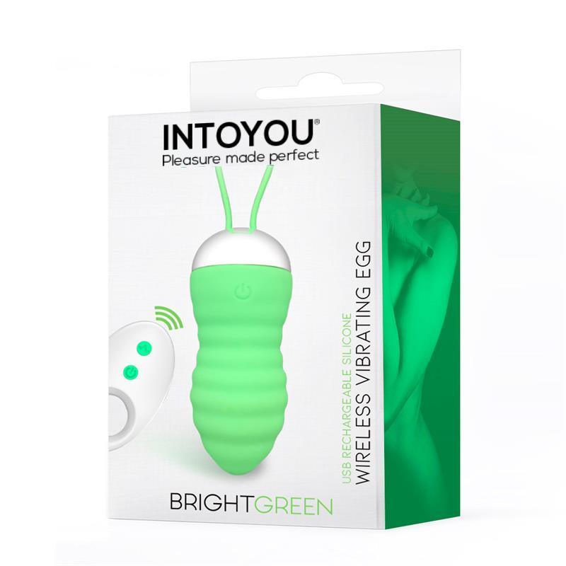 Huevo Vibrador Control Remoto INTOYOU BRIGHTGREEN