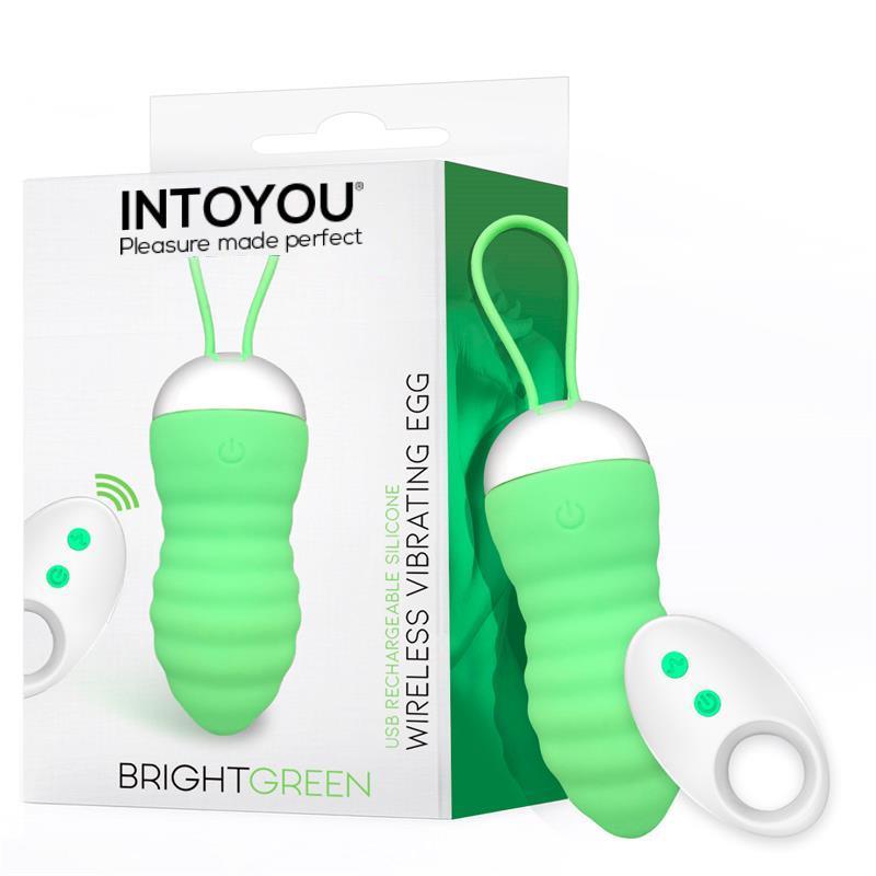 Huevo Vibrador Control Remoto INTOYOU BRIGHTGREEN