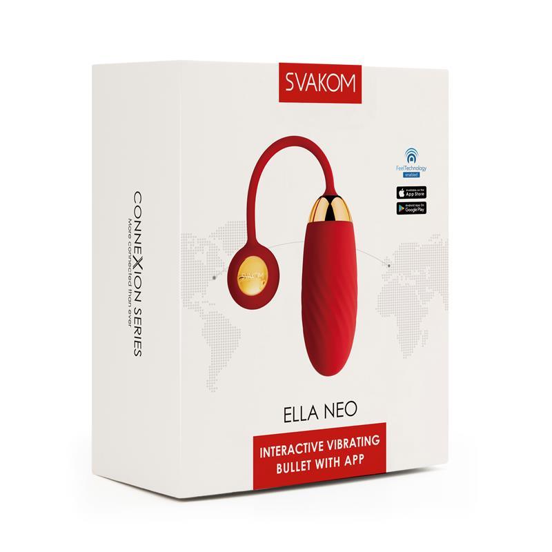 Huevo Vibrador Femenino CONNEXION SERIES ELLA NEO CON APP ROJO SVAKOM