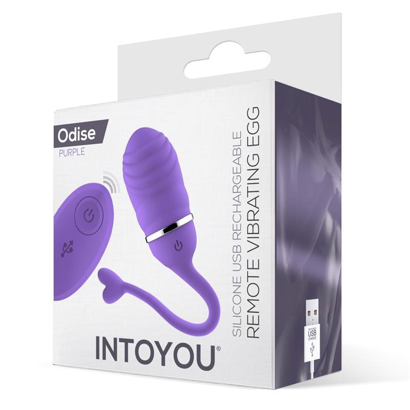 Huevo Vibrador Femenino Control Remoto Silicona Púrpura ODISE USB INTOYOU