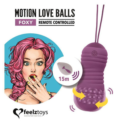 Huevo Vibrador Femenino Motion Love Balls Foxy Púrpura de Feelztoys