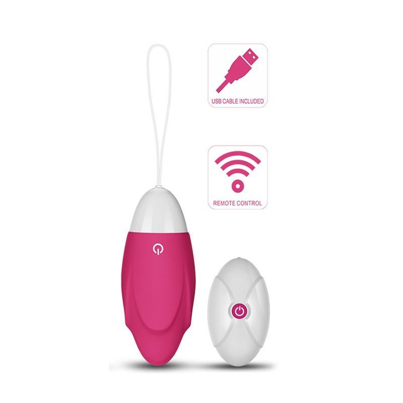 Huevo vibrador iJoy con control remoto USB rosa LoveToy