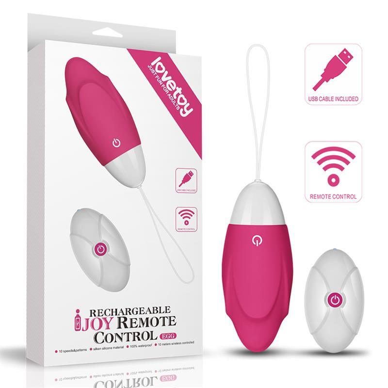 Huevo vibrador iJoy con control remoto USB rosa LoveToy