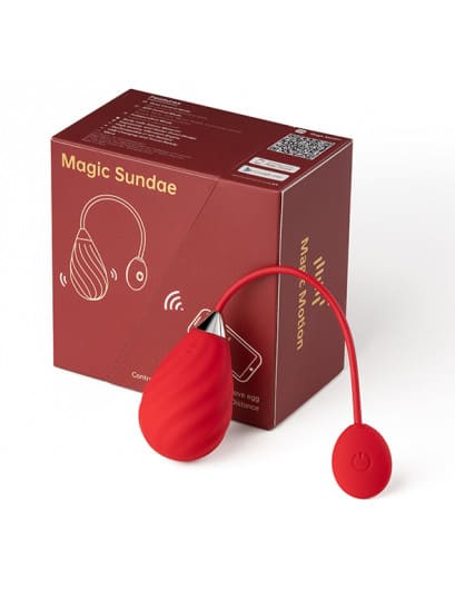 Huevo Vibrador Con App MAGIC MOTION SUNDAE RED
