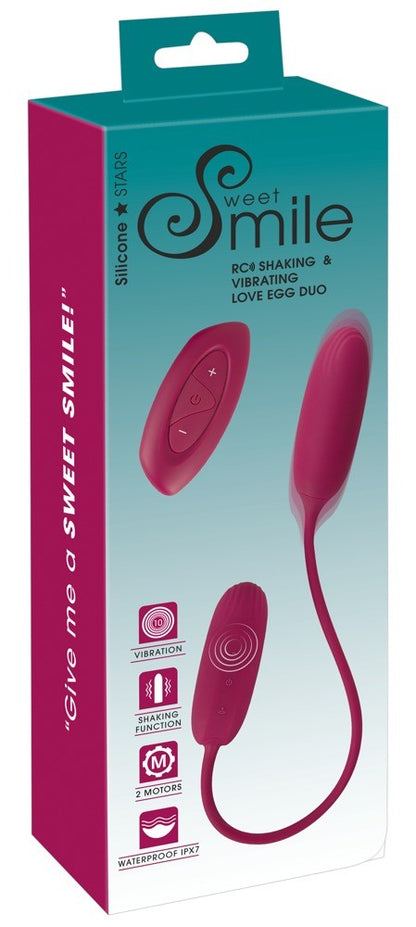 Huevo Vibrador Dúo Recargable SHAKING & VIBRATING