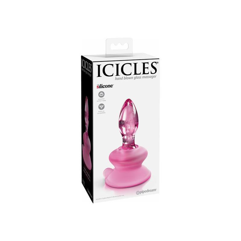 Plug Anal Cristal 90 Icicles con ventosa